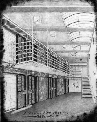 Pelican Bay SHU prisoners drawing from Cal Prison Focus