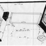Drawing of a cell in the solitary confinement unit at the Louisiana State Penitentiary at Angola, which is call Closed Cell Restricted, or CCR. By the Angola 3′s Herman Wallace