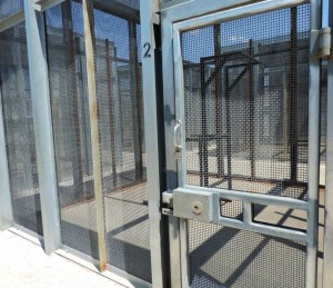 Outdoor recreation area at prison in New Mexico; solitary confinement