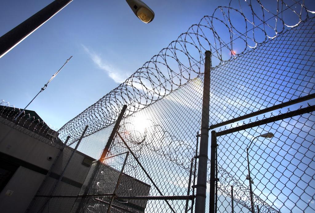 Razor wire on the fencing at the Polunsky Unit in Livingston, TX.