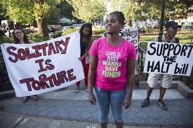 Candie Hailey speaks out at a September 2015 rally held by the New York Campaign for Alternatives to Isolated Confinement