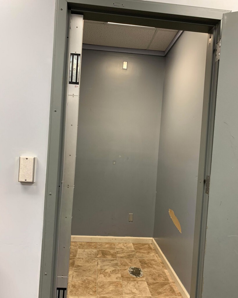 Pro Publica obtained photos of school seclusion rooms in Illinois through FOIA requests. Above, Jonesboro Elementary School.